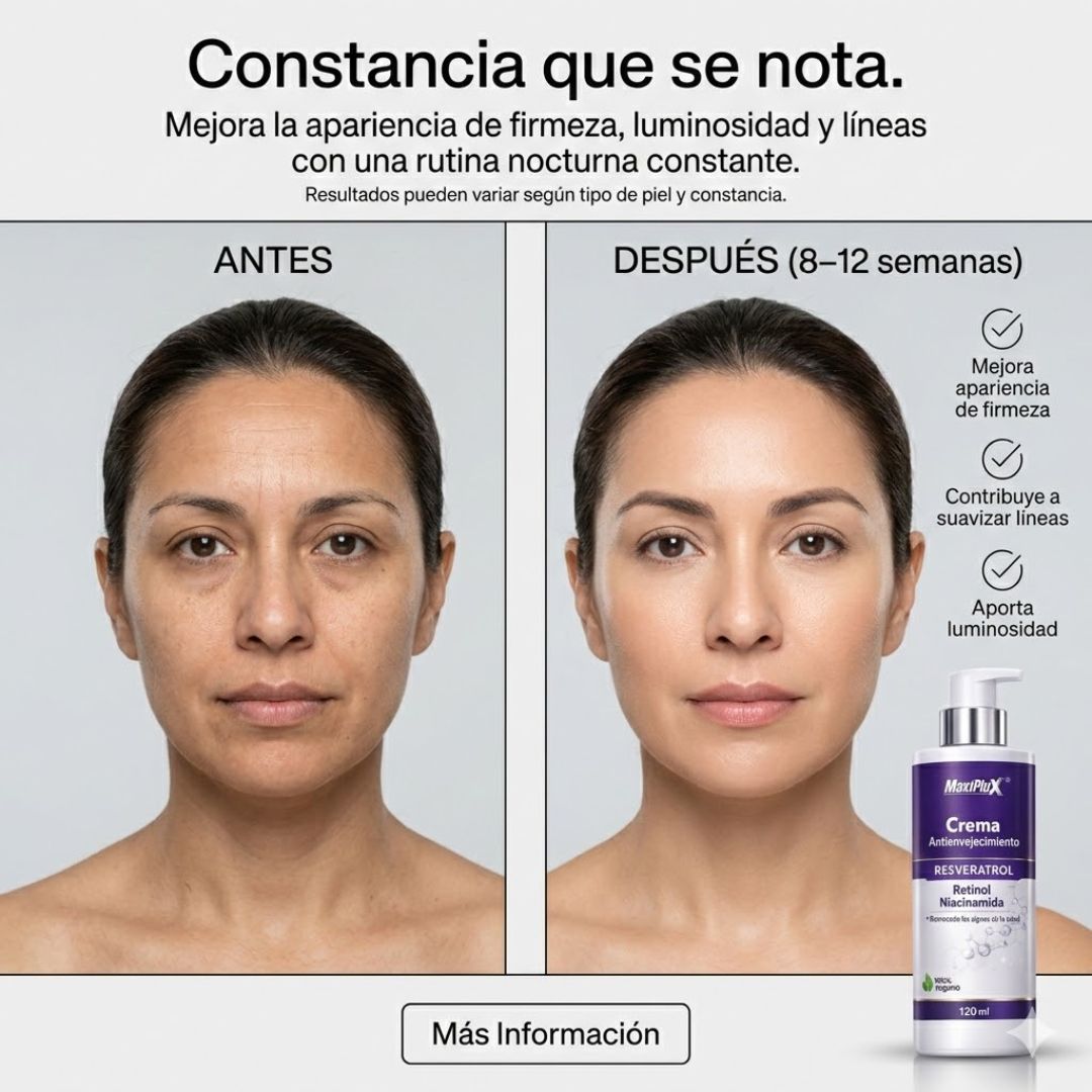 Crema Antiedad (Retinol - Niacinamida - Resveratrol - Acido Hialuronico)