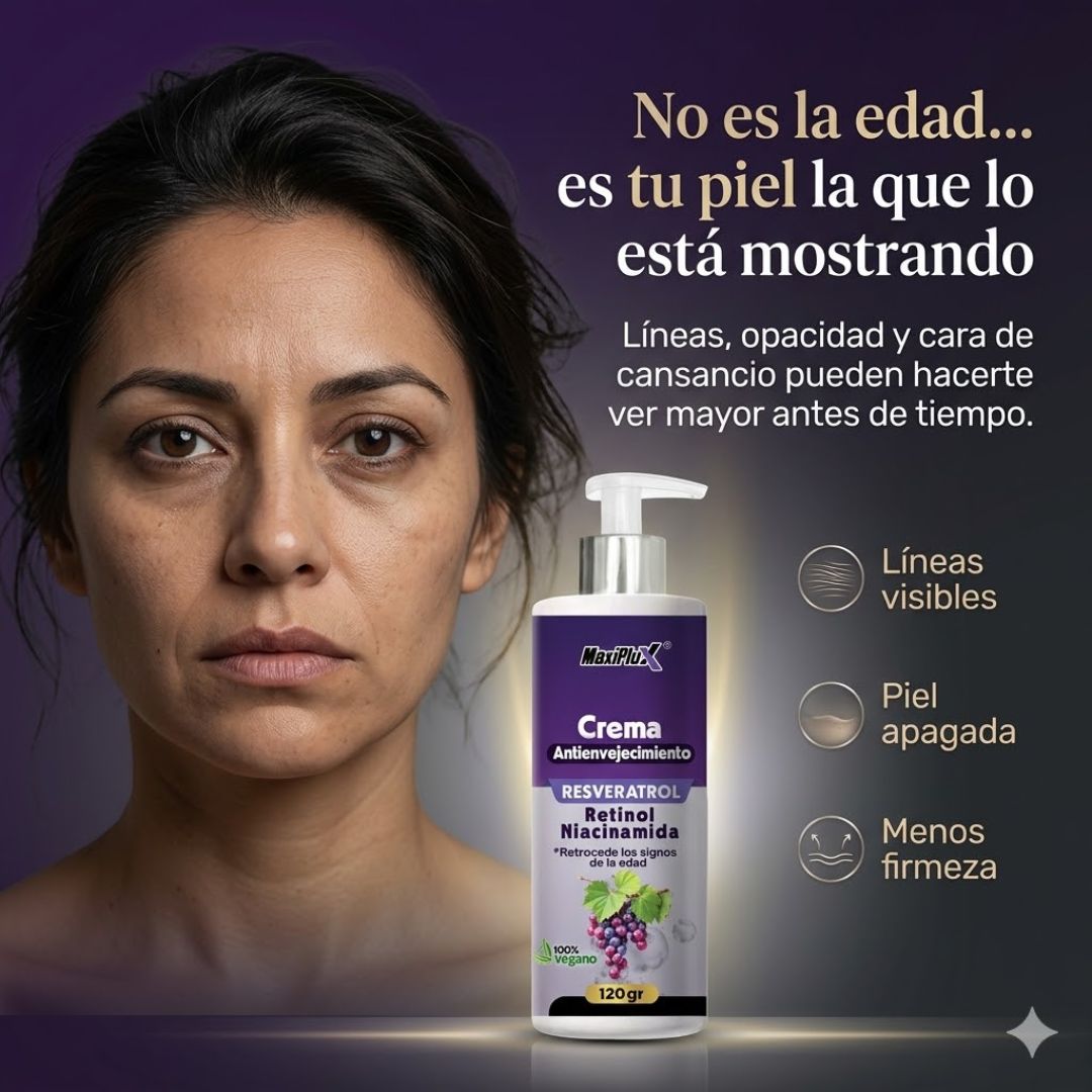 Crema Antiedad Resveratrol Maxiplus con Retinol