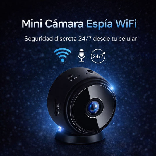 Mini Cámara Espía WiFi HD – Monitoreo Discreto 24/7 desde tu Celular - PAGA 1 LLEVA 2 CAMARAS