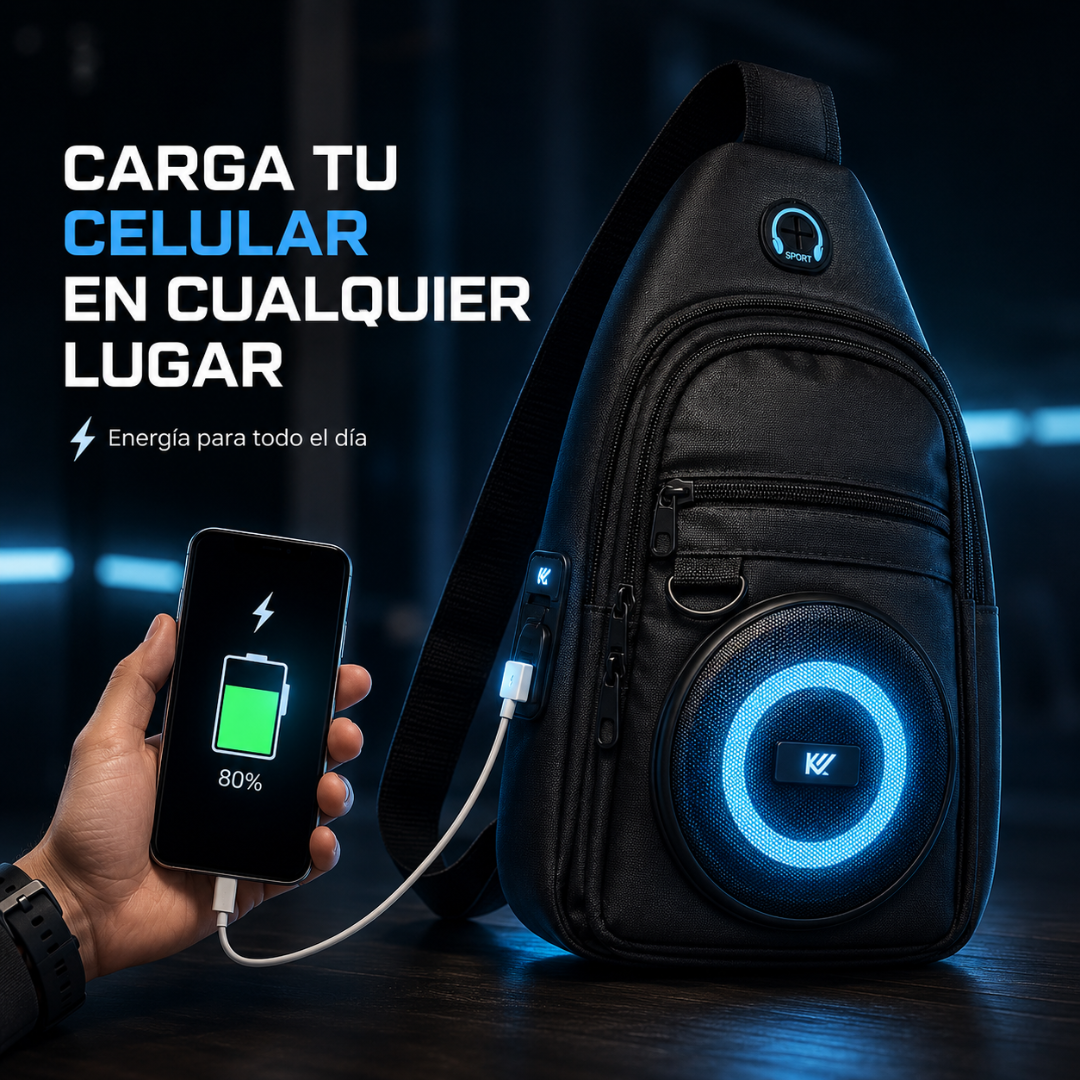 Mochila Parlante RGB con Power Bank