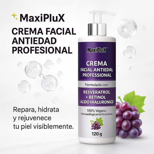 Crema Antiedad Retinol + Resveratrol + Acido Hialuronico