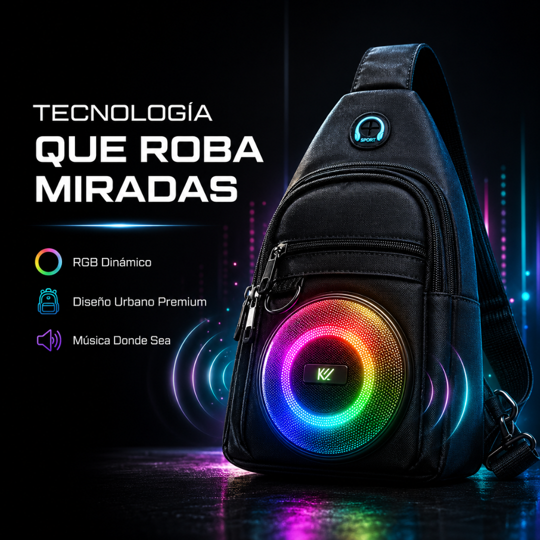 Mochila Parlante RGB con Power Bank