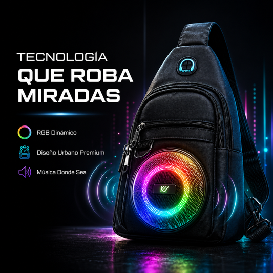 Mochila Parlante RGB con Power Bank