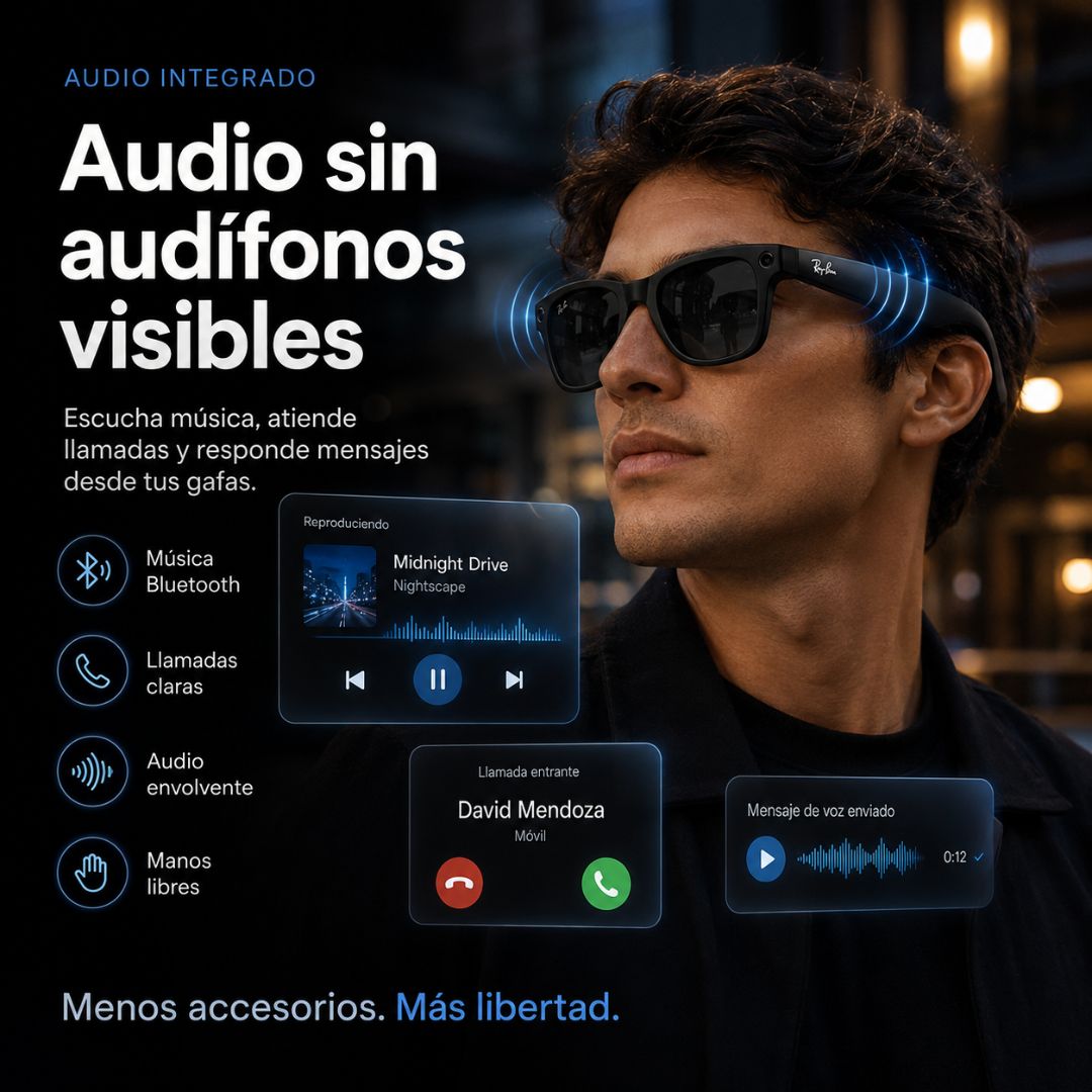 Gafas Rayban con Cámara 4K - IA - Bluethoot