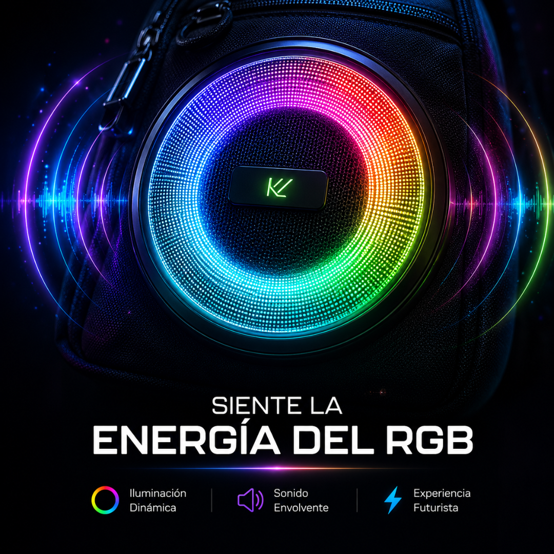 Mochila Parlante RGB con Power Bank