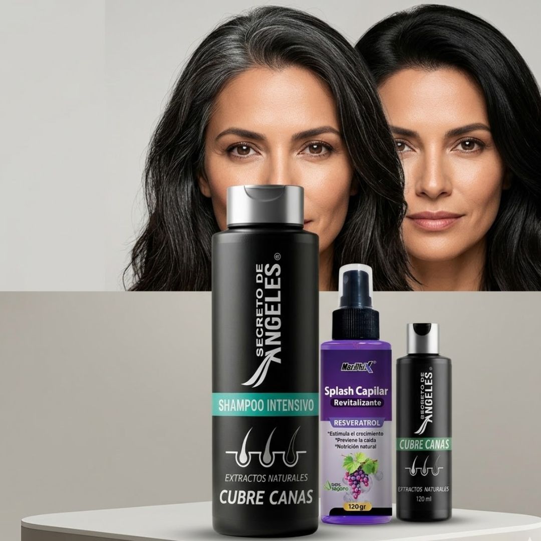 Shampoo Cubrecanas Secreto de Ángeles + Obsequio (100% Original)