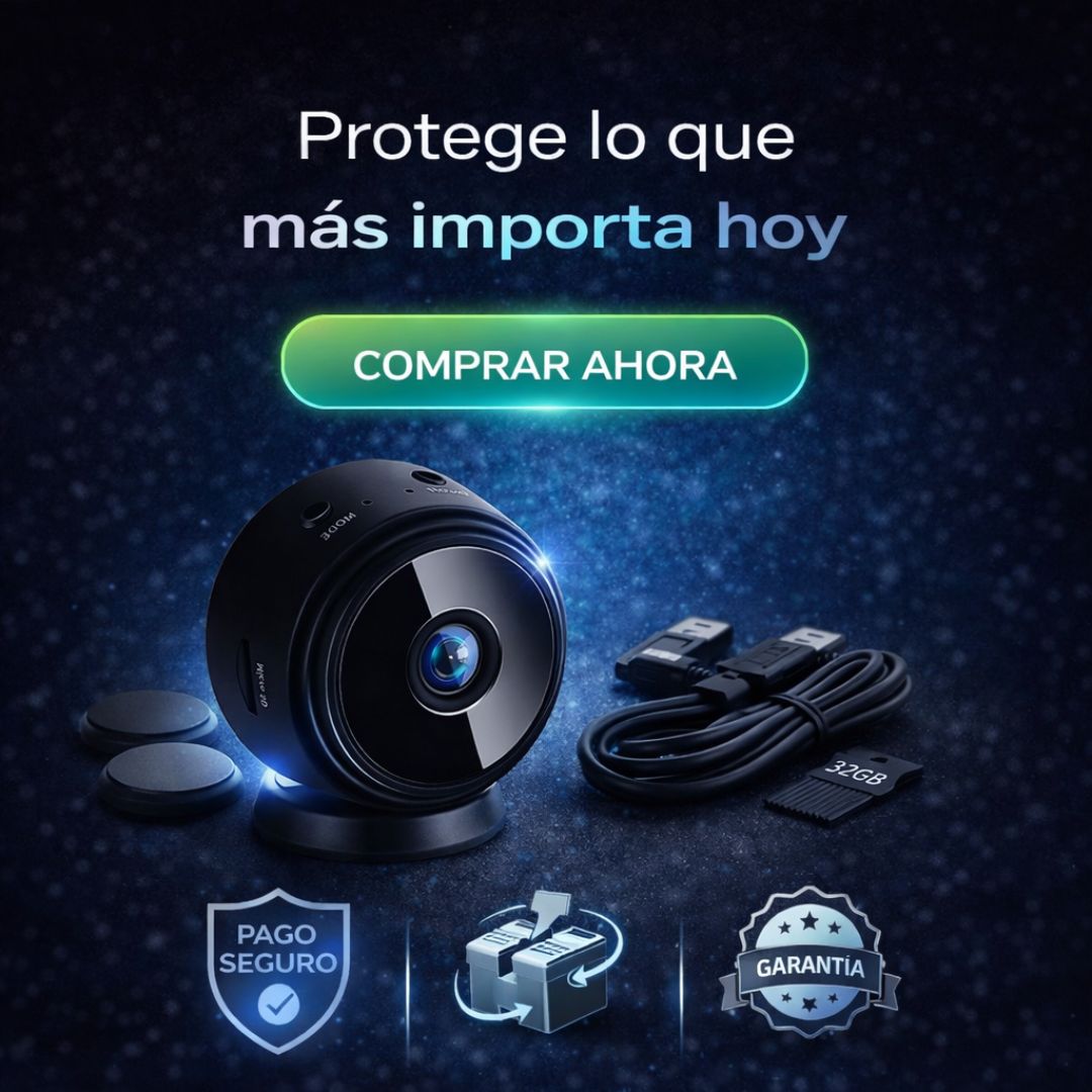 Mini Cámara Espía WiFi HD – Monitoreo Discreto 24/7 desde tu Celular - PAGA 1 LLEVA 2 CAMARAS