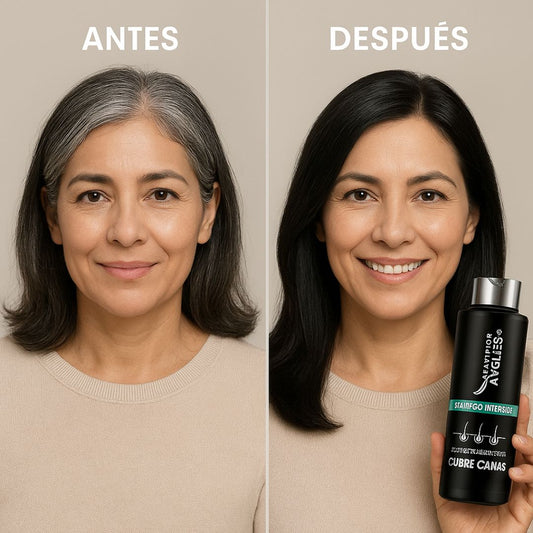 Shampoo Cubrecanas Secreto de Angeles (Negro, Rubio, Castaño Oscuro y Claro)