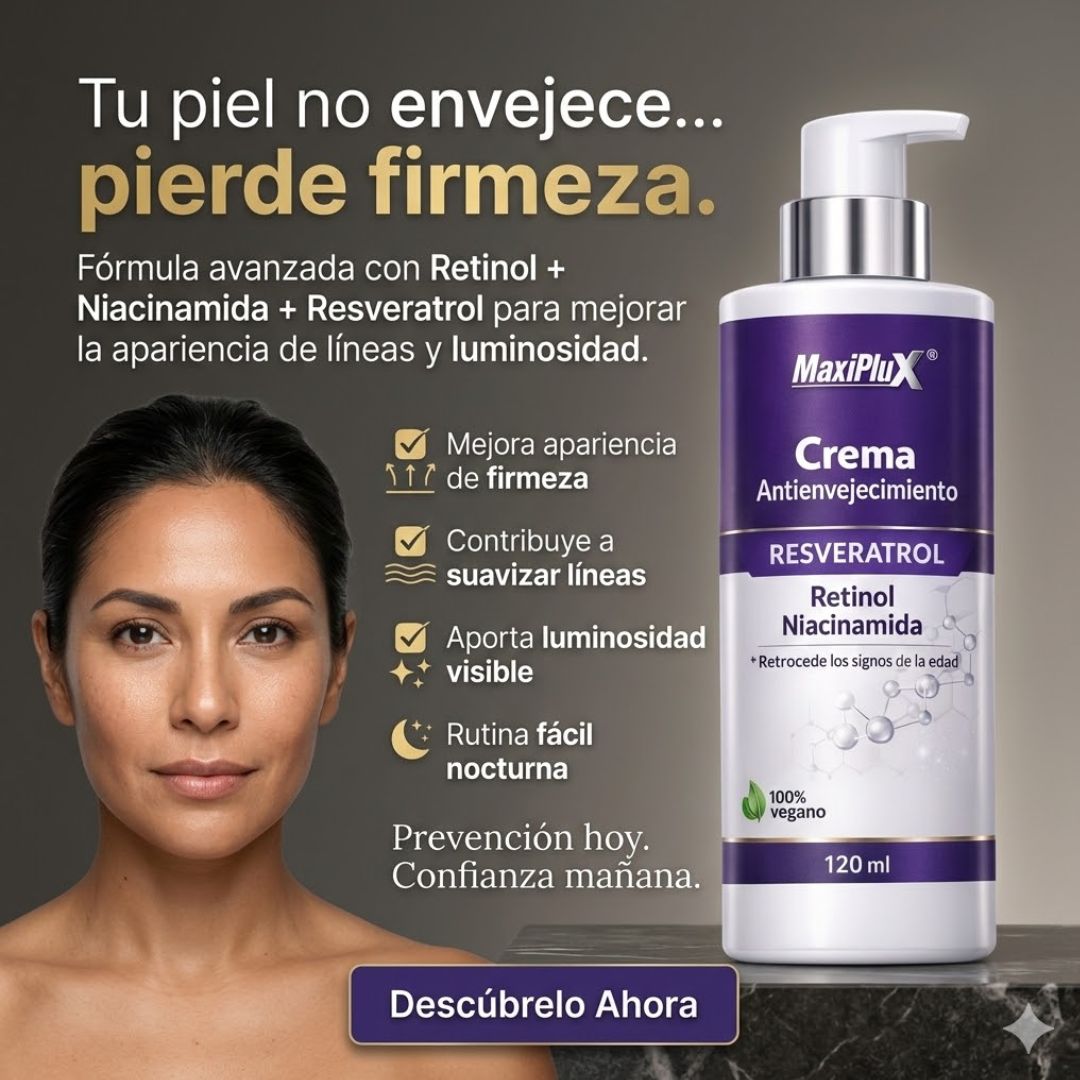 Crema Antiedad (Retinol - Niacinamida - Resveratrol - Acido Hialuronico)