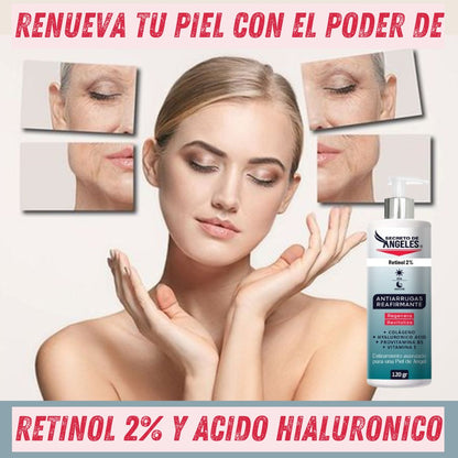 Crema Antiedad con Acido Hialuronico y RETINOL 2% + Serum Reafirmante