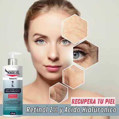 Crema Antiedad con Acido Hialuronico y RETINOL 2% + Serum Reafirmante